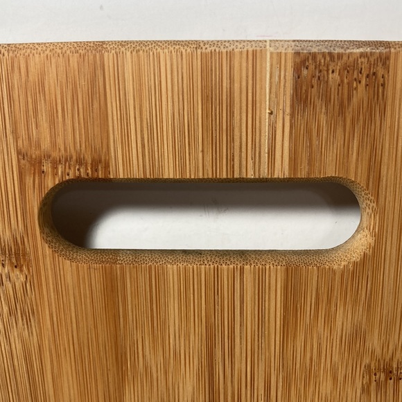 Charcuterie Cheese Cutting Board Bamboo Rectangle with Handle 10 x 8 inches - Picture 5 of 10